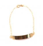 Pulseira de chapa em ouro amarelo 18k - 2PUO0001